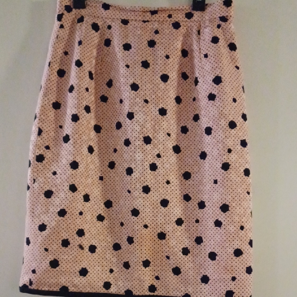 Polka Dot Skirt - Pink and Black